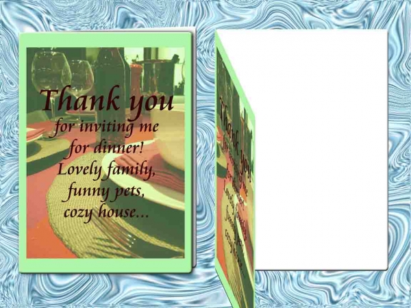 Creation of "Thank you" card: Step 8